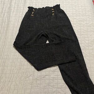Black Straight Leg Women's Pants